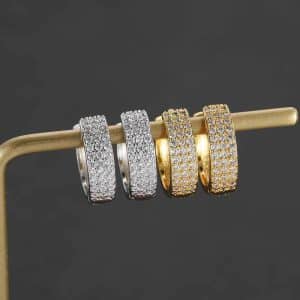 Personalized Micro-set Three Row Stud Earrings