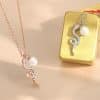 White Gold Color Rose Gold Necklace