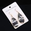 Natural Stone Semi-precious Stone Flat Drop-shaped Semi-precious Stone Eardrops 22x45mm