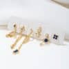 High-quality Simple Graceful Six-piece Set Earrings For Women Sterling Silver Needle