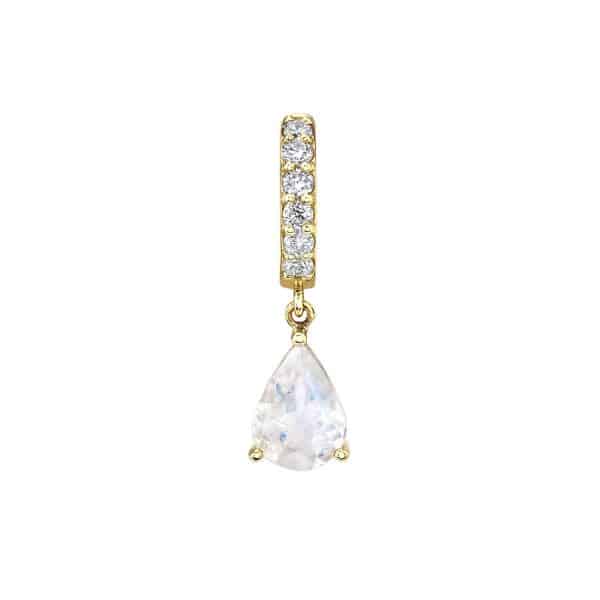Water Drop Pendant Earrings With Zircon Microinlay