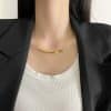 Women's High-grade Irregular Pleated Titanium Steel Necklace