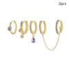 Women's Fashion Stacked Chain Tassel Earring Set