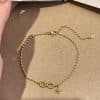 Asterism Titanium Steel Anklet Female Gold