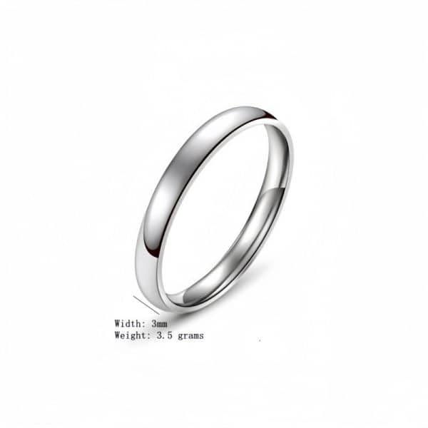 Women's Korean-style Elegant 3mm Simple Bracelet Arc Titanium Steel Ring