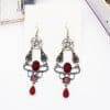 Women's Fashion Double Snake Water Drop Pentagram Earrings