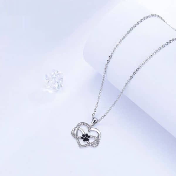 New Infinite Symbol Love Paw Print Necklace For Women