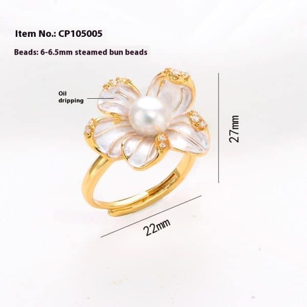 French Drip Begonia Online Influencer Earrings Natural