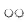 Street Hip Hop Style Vintage Rattan Circle Stainless Steel Earrings