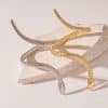 2-piece Set Exaggerated Twisted Winding Simulated Snakes Opening Ring Bracelet