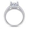 925 Sterling Silver Inlaid Square Zircon Ring