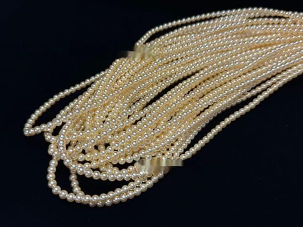 Straight Hole Glass Pearl Clothing Accessories Beaded