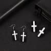Anime Metal Rectangle Cross Drop Earrings Stud Earrings