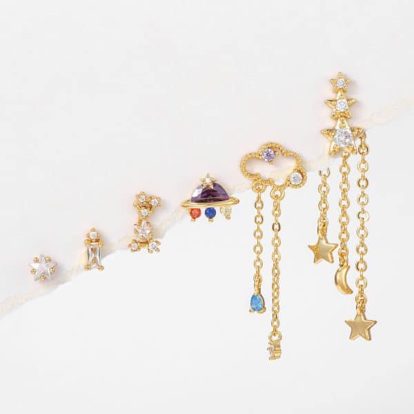 Cloud Tassel Earrings Set Ins Style Temperament Geometric