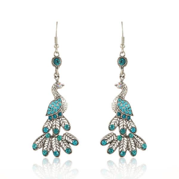 Chinese Style Vintage Drop Earrings With Diamonds