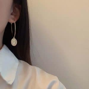 Large Circle Gold-plated Ear Clip
