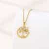 European And American Popular Ornament Lucky Tree Inlaid Zircon Necklace