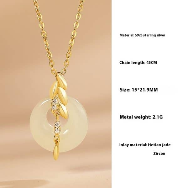 Chinese Style Wheat Necklace Panicle Safe Clavicle Chain