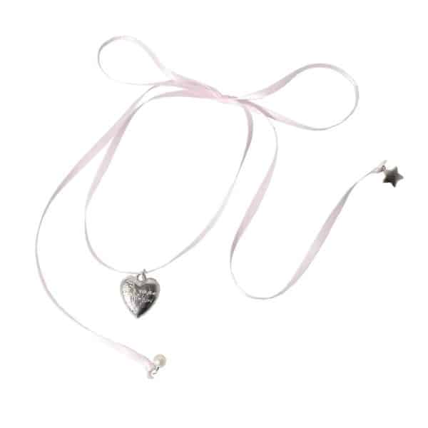 Women's Ribbon Love Pendant Fashion Necklace Clavicle Chain
