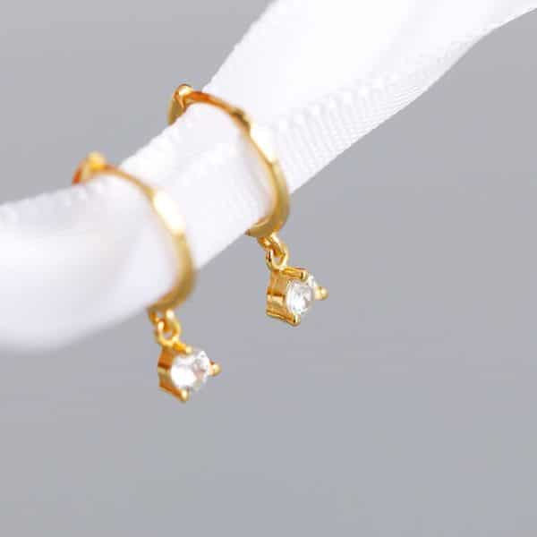 Inlaid Zircon Elegant Women's Earrings Three-piece Set