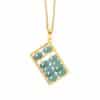 Women's Jade Blue Water Jade Abacus Pendant