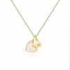 18K Real Gold Plating Letter In White Fritillary Advanced Cold Style Female Clavicle Chain