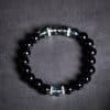 Chinese Style Micro Glass Bead Accessories Black Bracelet