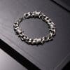 Cuban Link Chain Men Punk Knotted Bracelet Necklace
