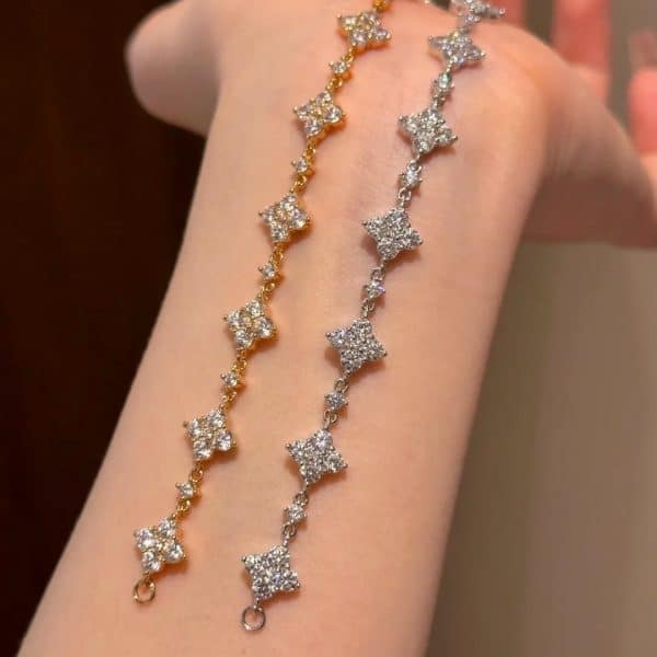 Clover Pull Bracelet Fashion All-match High Carbon Diamond Bracelet