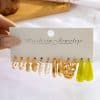 Vintage Versatile Earring Metallic Suit