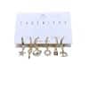 High-end Korean Style Korean Earrings 6-piece Simple Set