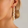 Women's Exaggerated Geometric Big Circle Shell Earrings