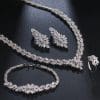 Zircon Bridal Tassel Jewelry Earring Set