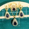 Anti-allergy Zircon Bracelet Necklace Earring Ring Ornament Suit