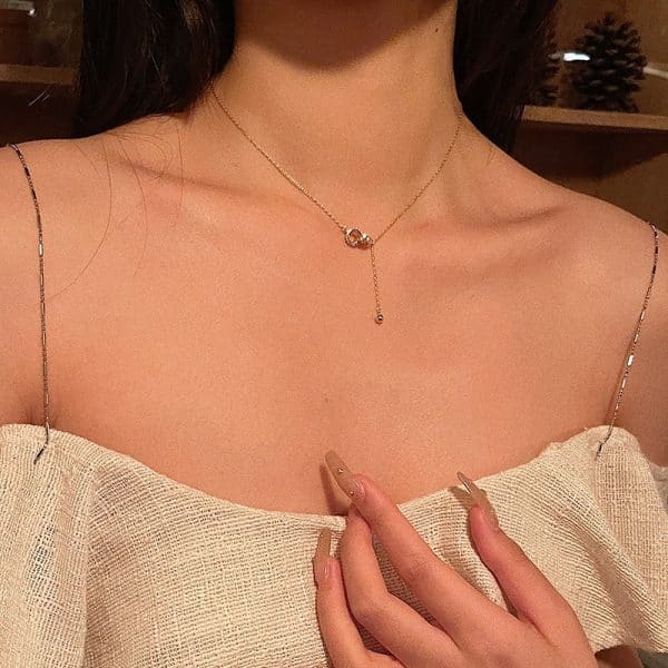 Gold Necklace Female Clavicle Chain