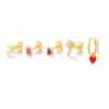 S925 Sterling Silver Fashion Personality Stud Earrings Set