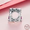 Mother And Daughter Family S925 Sterling Silver Accessories Beaded Pendant