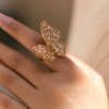 Butterfly Animal Element Exaggerated Personalized Copper Plating Finger Ring