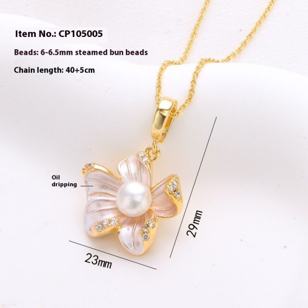 French Drip Begonia Online Influencer Earrings Natural