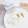 Exaggerated Set Earrings, Simple Love Geometry