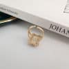 Gold stone ring