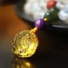 Blue Light Glass Moonstone 108 Prayer Beads Jewelry Women's Beeswax Bracelet