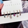 High-end Korean cute girl bear earring set
