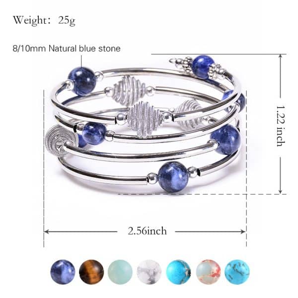 Natural blue stone imperial stone turquoise bracelet