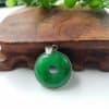 Emerald Round Jade Pendant Pendant Gold Inlaid With Jade Safety Buckle