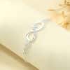 Diamond Studded Pull-out Bracelet With Infinite 8-shaped Design