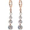18K gold-plated diamond drop earrings