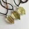 Original Stone Polished Crystal Column Jewelry Necklace