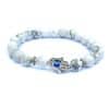 Bergamot evil eye stone bracelet