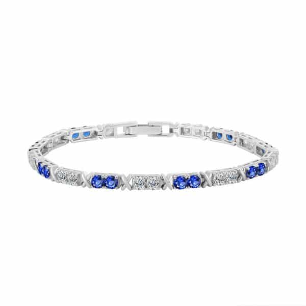 Hollow Cross Colorful Crystals Inlaid Open-ended Bracelet Sweet And Cool Temperament
